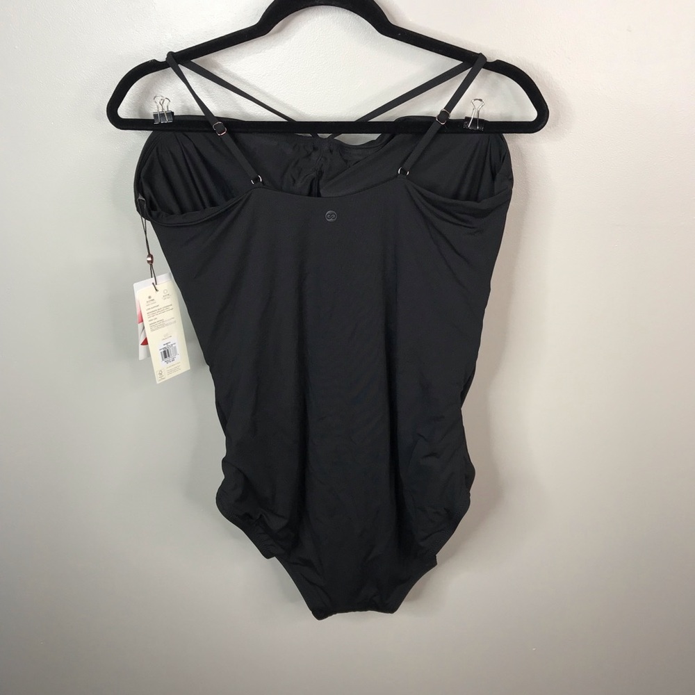CALIA by Carrie Underwood Shirred Cutout One Piece Swimsuit - Picture 5 of 6